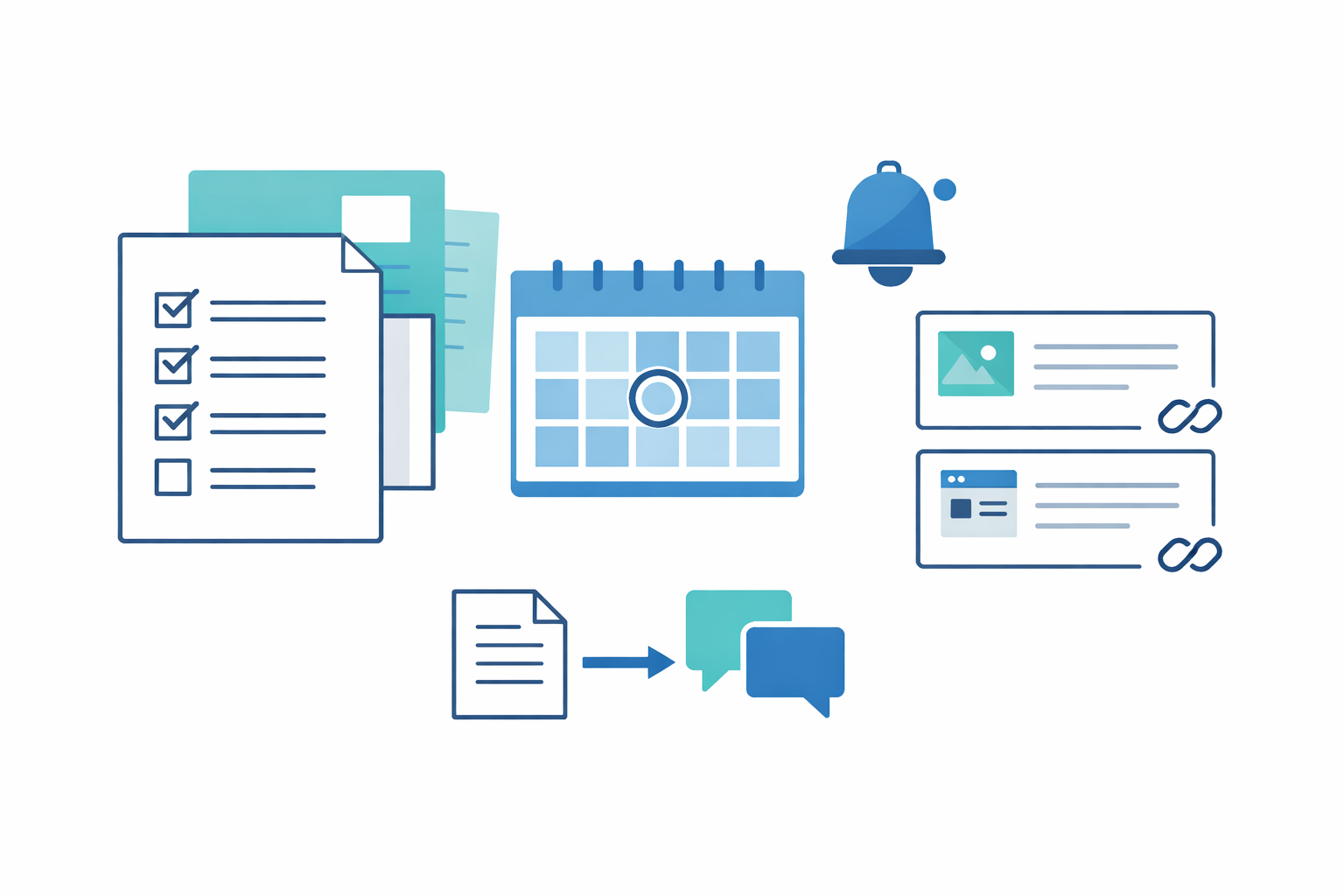 監視結果を週次レポートと共有メモへ整えるイメージ